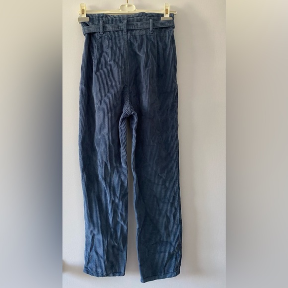 Blue Corduroy Paperbag Abercrombie & Fitch Pants - Picture 2 of 3